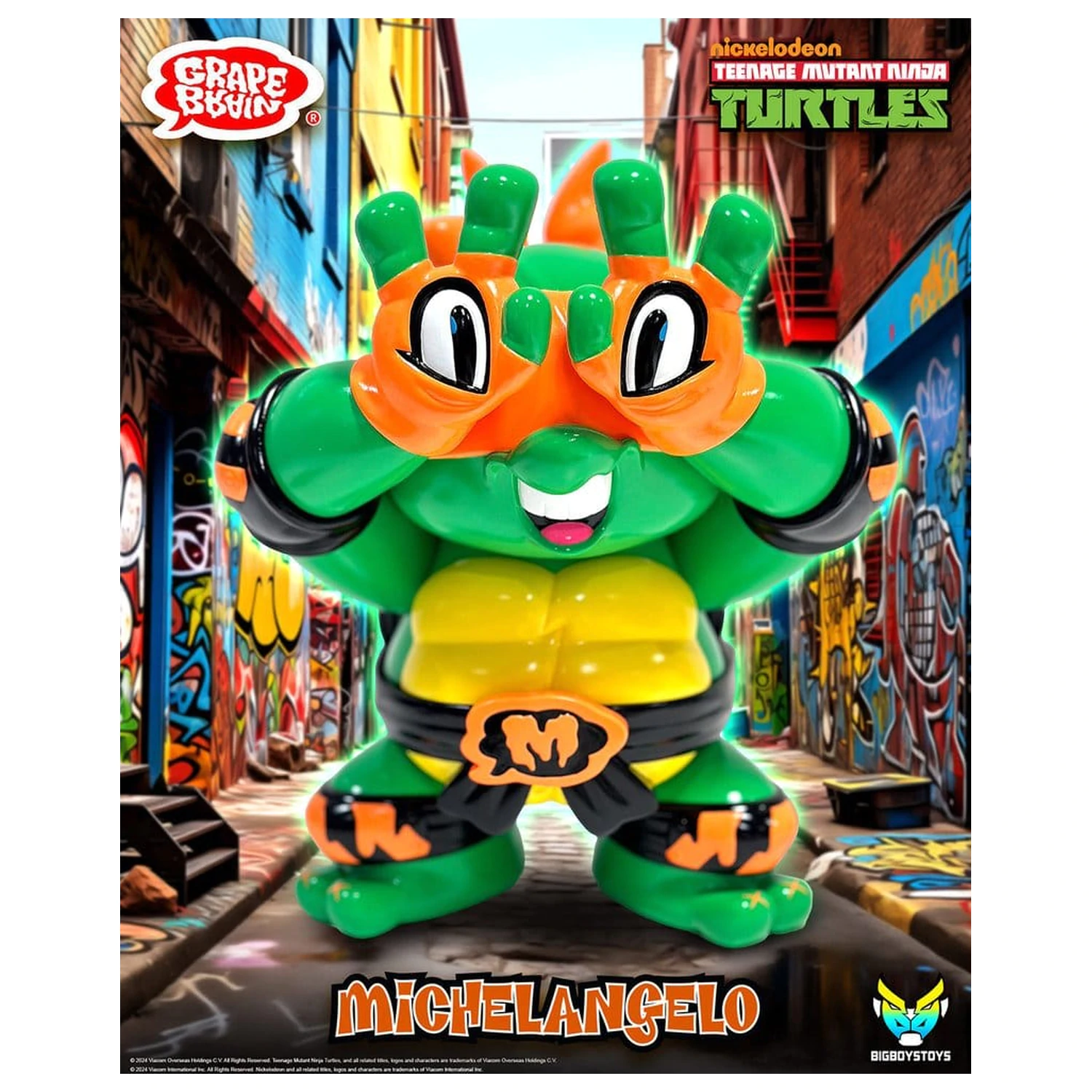 Teenage Mutant Ninja Turtles x Grape Brain Winyl Figurka Michelangelo 24 cm zdjęcie produktu