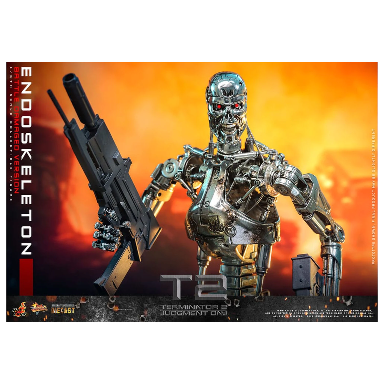 Terminator 2: Judgment Day Movie Masterpiece Figurka Akcji 1/6 Endoskeleton (Wersja Uszkodzona w Bitwie) 31 cm zdjęcie produktu