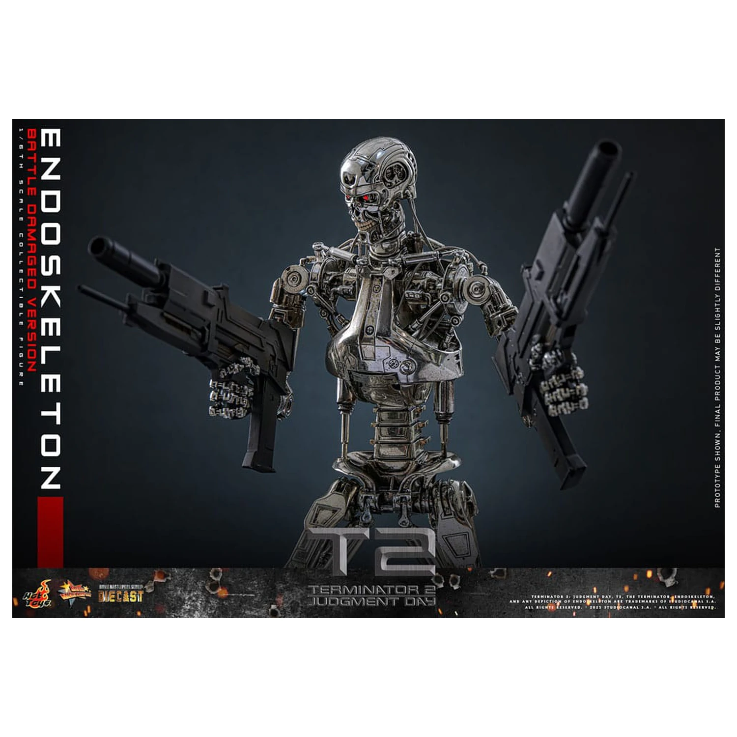 Terminator 2: Judgment Day Movie Masterpiece Figurka Akcji 1/6 Endoskeleton (Wersja Uszkodzona w Bitwie) 31 cm zdjęcie produktu