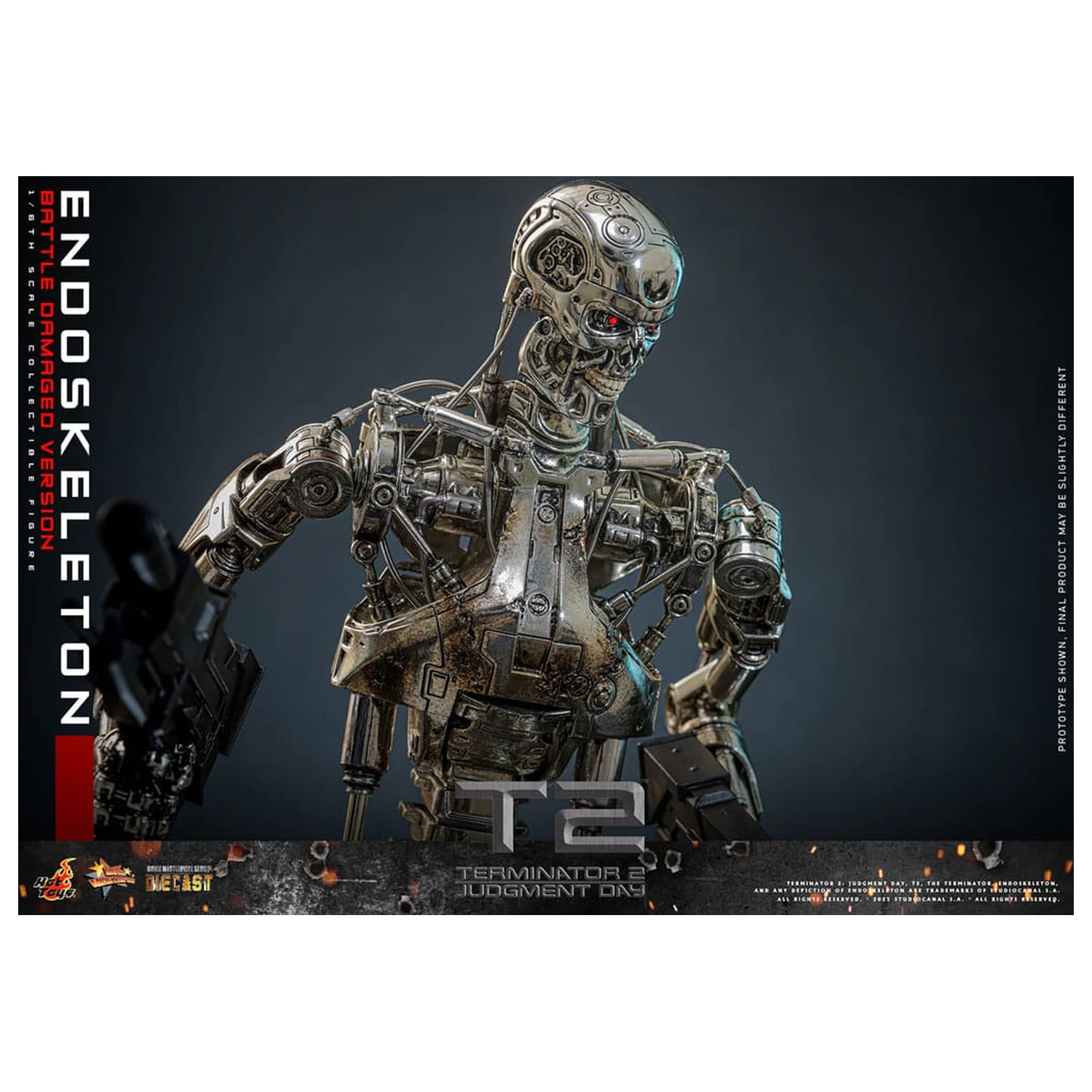 Terminator 2: Judgment Day Movie Masterpiece Figurka Akcji 1/6 Endoskeleton (Wersja Uszkodzona w Bitwie) 31 cm zdjęcie produktu