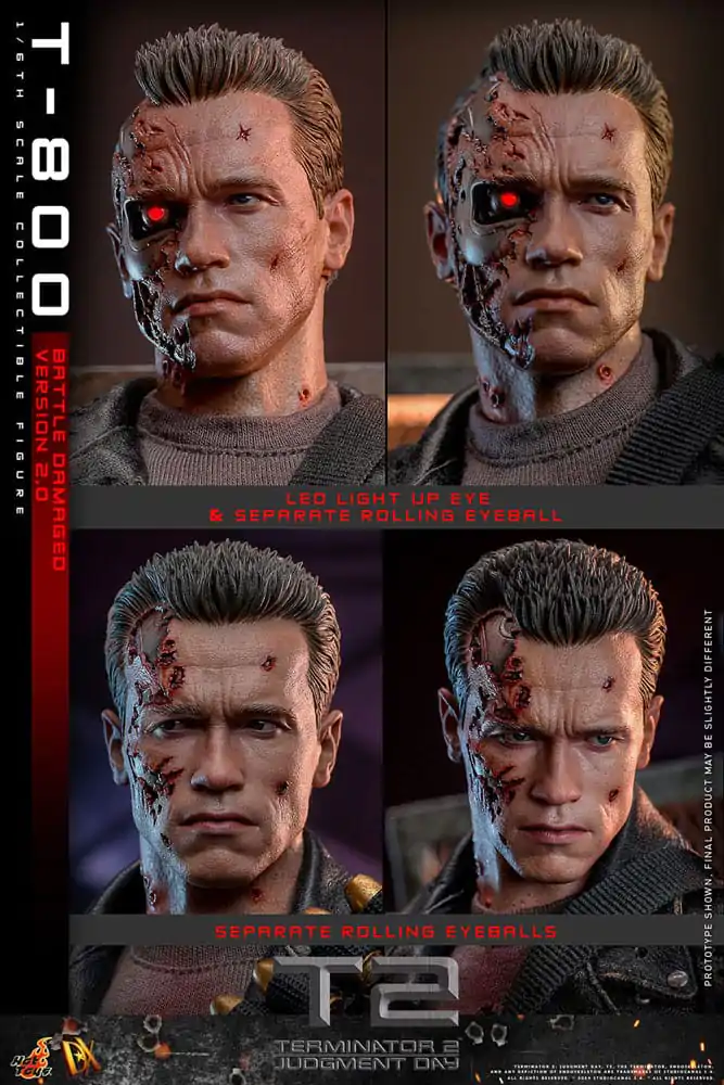 Terminator 2 Movie Masterpiece Figurka Akcji 1/6 T-800 Battle Damaged Version 2.0 32 cm zdjęcie produktu