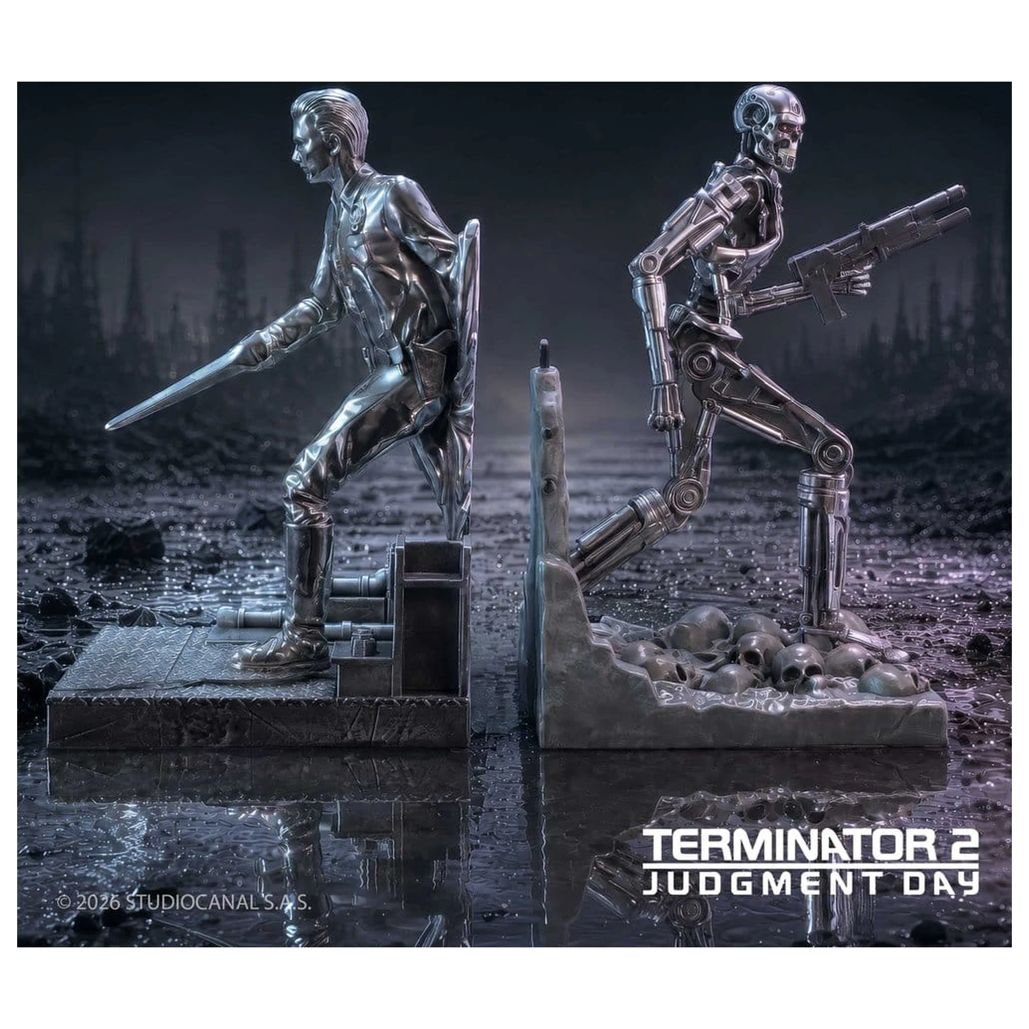 Terminator 2 podpórki do książek T-1000 vs T-800 19 cm zdjęcie produktu
