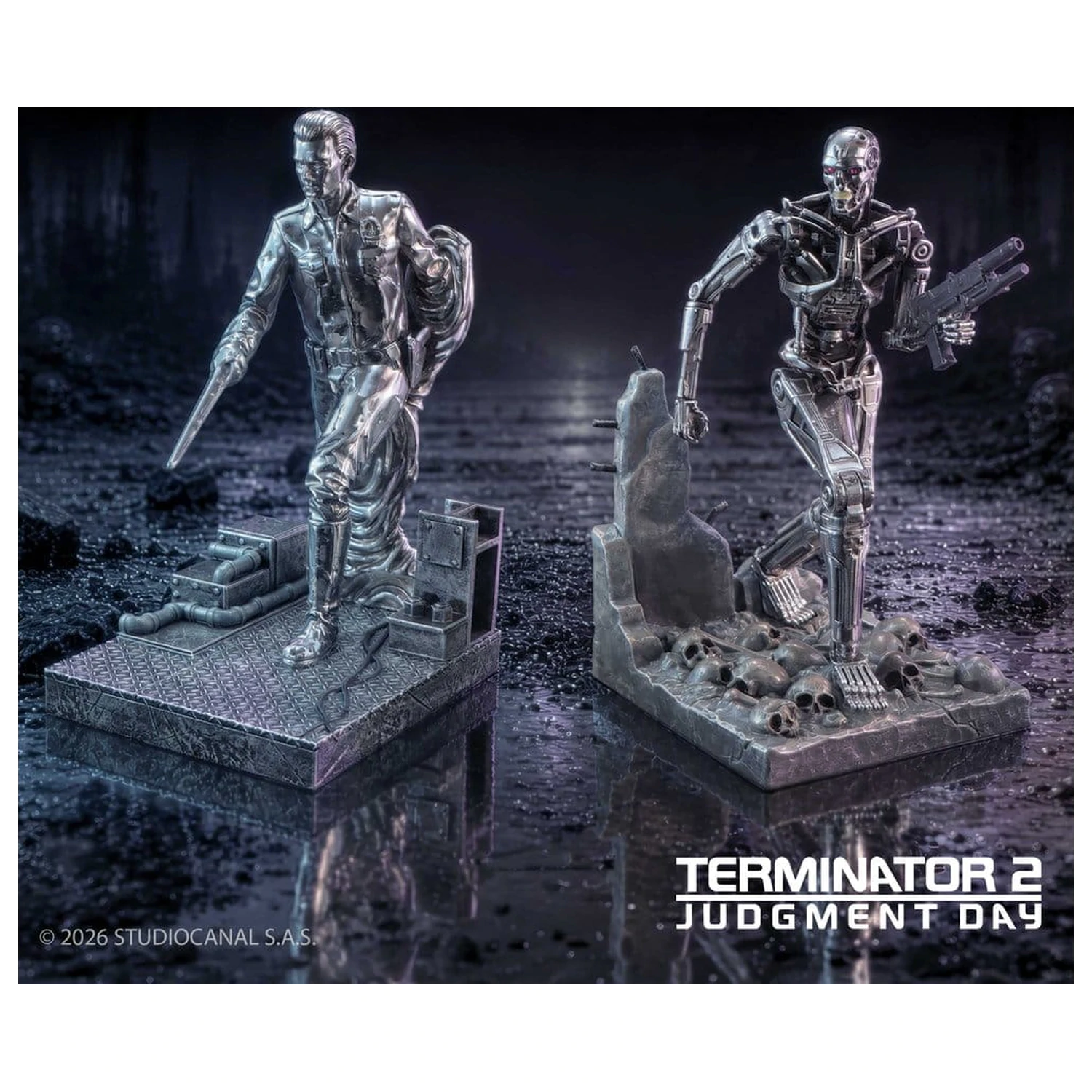 Terminator 2 podpórki do książek T-1000 vs T-800 19 cm zdjęcie produktu