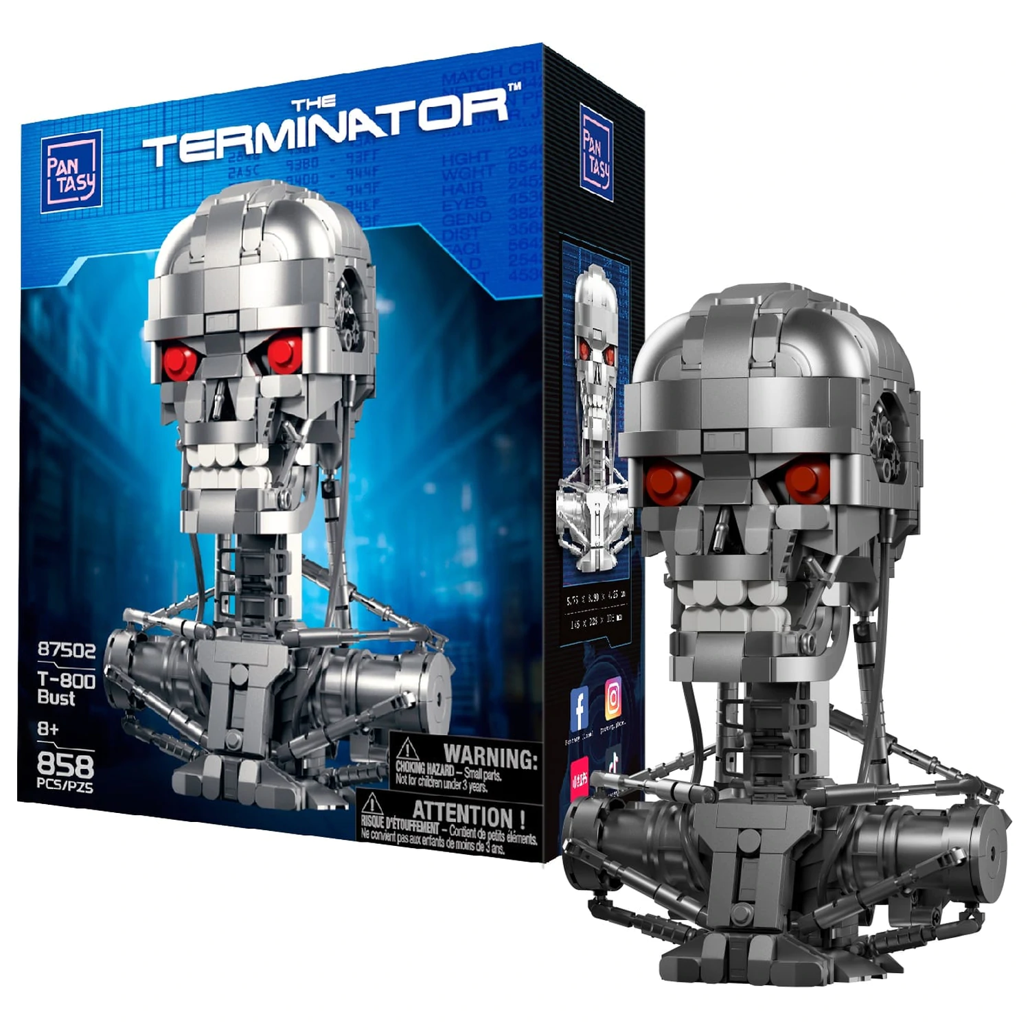 Terminator T-800 Bust Building Block 858 szt. zdjęcie produktu