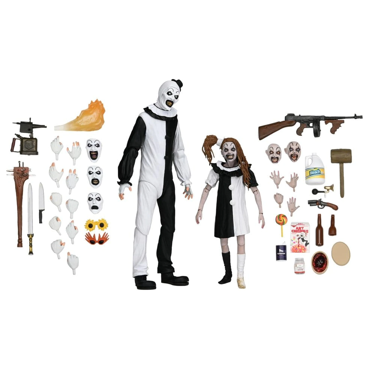 Terrifier 2 Zestaw 2 Figurek Akcji Ultimate Art the Clown i Little Pale Girl 18 cm zdjęcie produktu