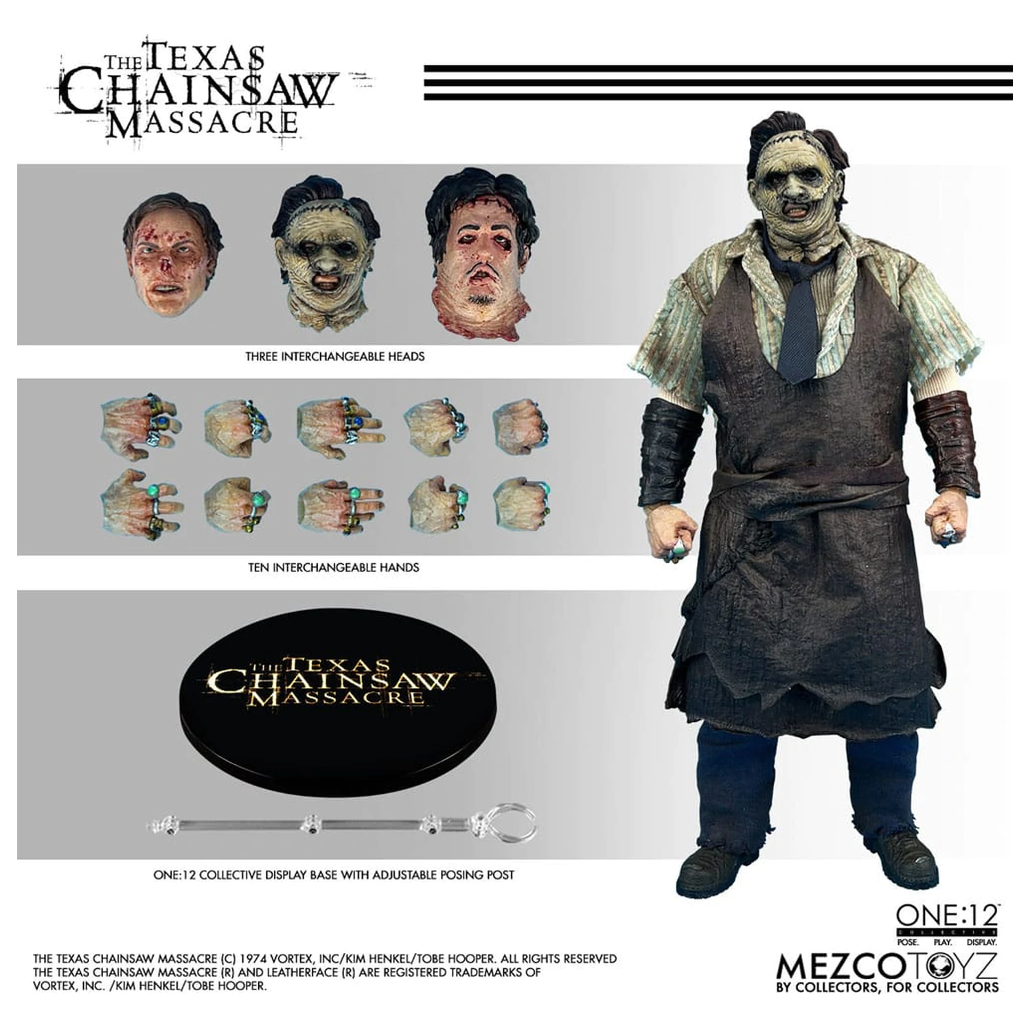 Texas Chainsaw Massacre (2003) figurka akcji 1/12 Leatherface 17 cm zdjęcie produktu