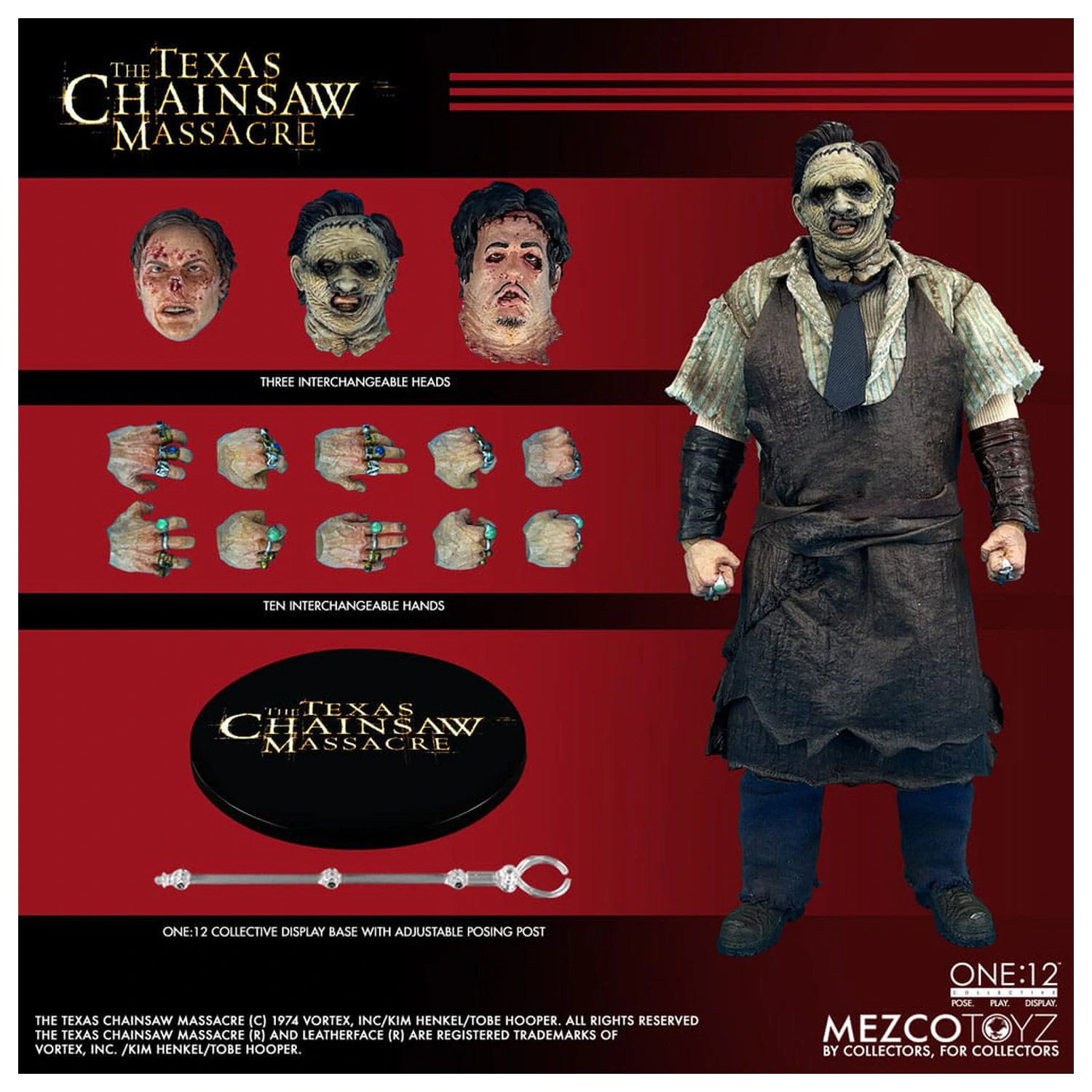 Texas Chainsaw Massacre (2003) figurka akcji 1/12 Leatherface 17 cm zdjęcie produktu