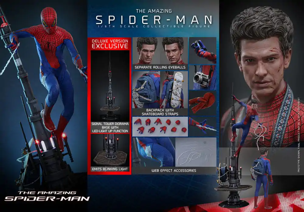 The Amazing Spider-Man Movie Masterpiece Figurka Akcji 1/6 Spider-Man (Deluxe Version) 30 cm zdjęcie produktu