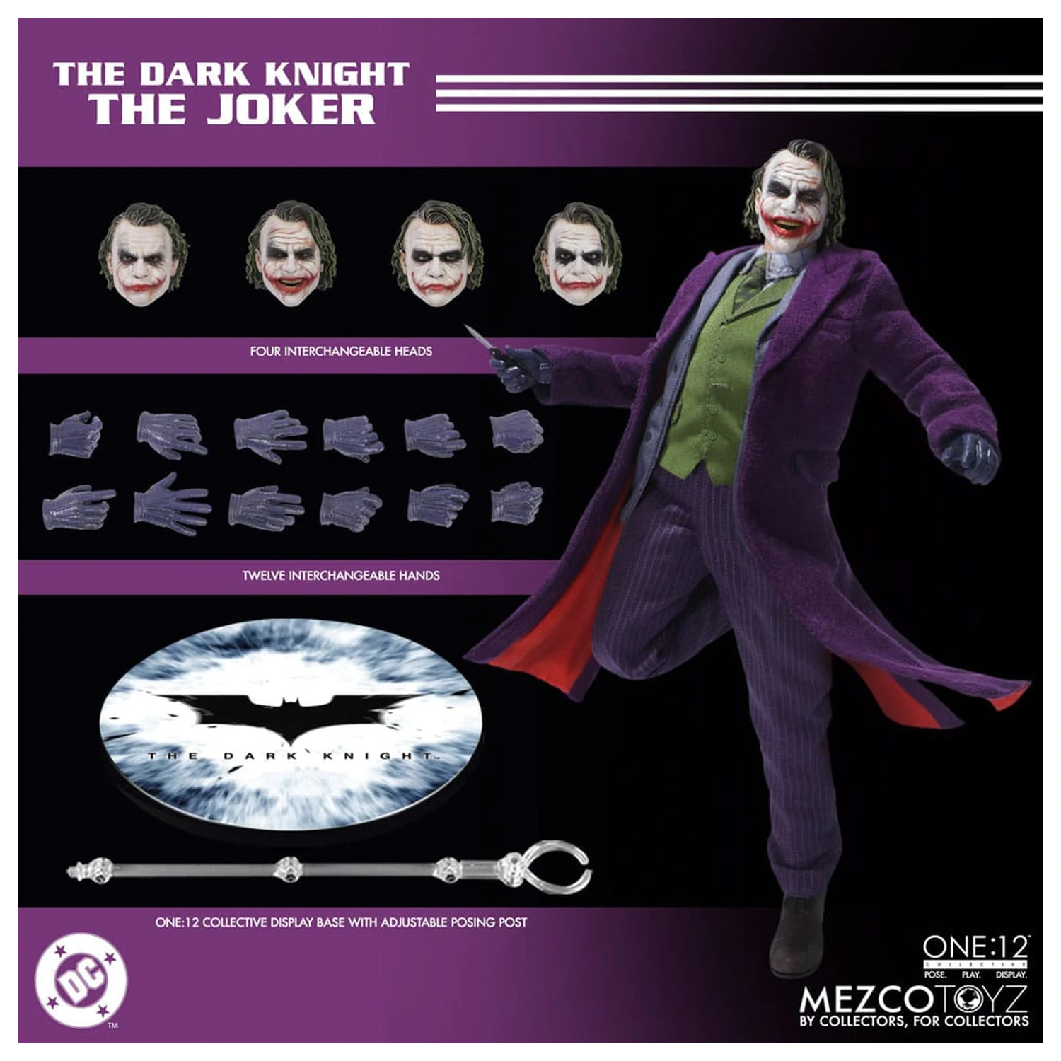 The Dark Knight Figurka Akcji 1/12 Joker 17 cm zdjęcie produktu