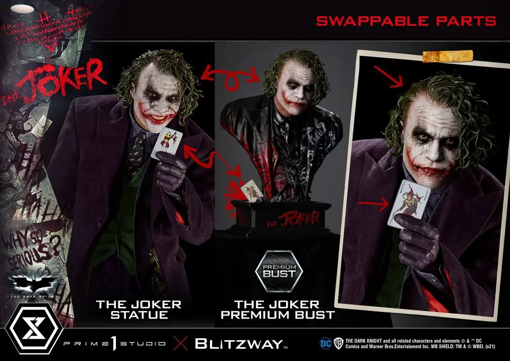 The Dark Knight Premium Popiersie The Joker 26 cm zdjęcie produktu