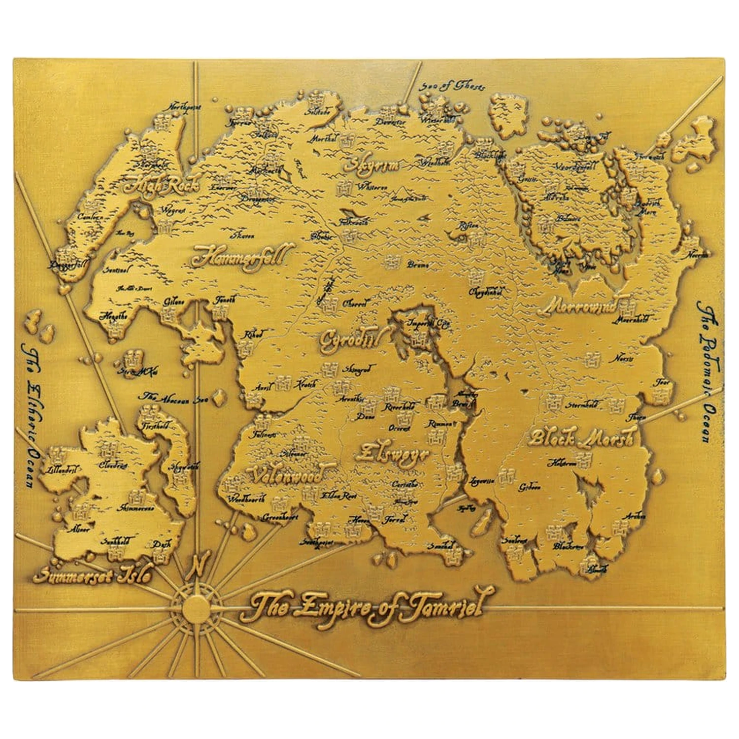 The Elder Scrolls Replika Metalowa Mapa Tamriel Edycja Limitowana 15 x 13 cm zdjęcie produktu