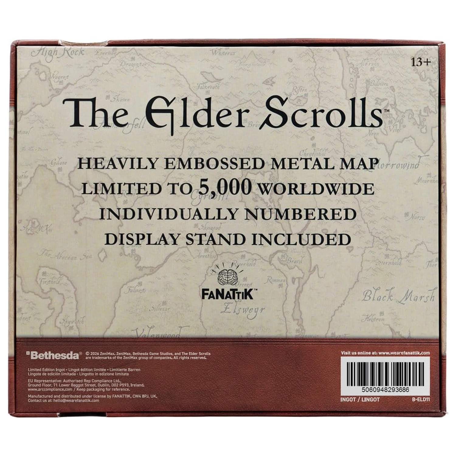 The Elder Scrolls Replika Metalowa Mapa Tamriel Edycja Limitowana 15 x 13 cm zdjęcie produktu