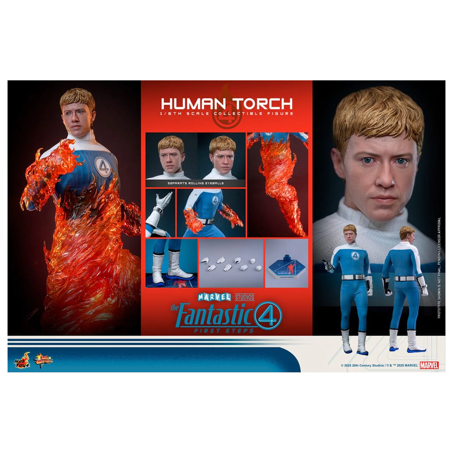 The Fantastic Four: Pierwsze Kroki Filmowe Arcydzieło Figurka Akcji 1/6 Ludzka Pochodnia 30 cm zdjęcie produktu