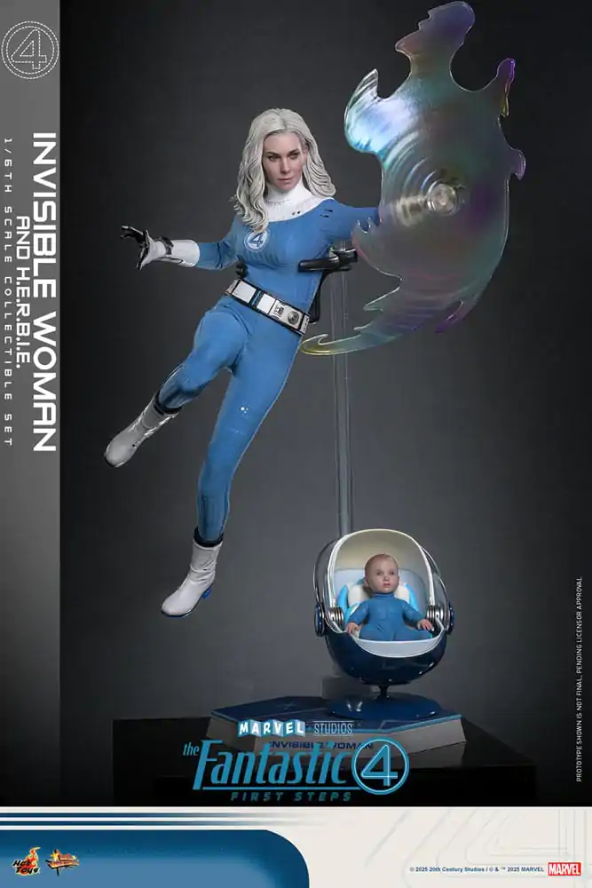 Fantastyczna Czwórka: Pierwsze Kroki Movie Masterpiece Figurka Akcji Zestaw 2 Figurek 1/6 Invisible Woman & H.E.R.B.I.E. 28 cm zdjęcie produktu