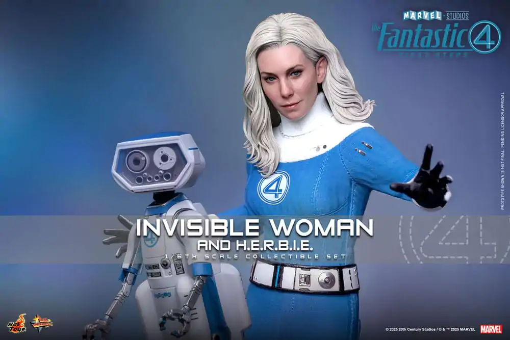 Fantastyczna Czwórka: Pierwsze Kroki Movie Masterpiece Figurka Akcji Zestaw 2 Figurek 1/6 Invisible Woman & H.E.R.B.I.E. 28 cm zdjęcie produktu