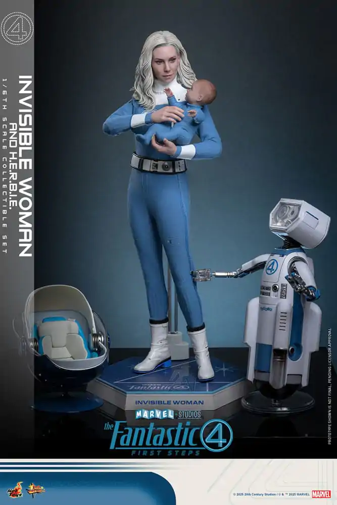 Fantastyczna Czwórka: Pierwsze Kroki Movie Masterpiece Figurka Akcji Zestaw 2 Figurek 1/6 Invisible Woman & H.E.R.B.I.E. 28 cm zdjęcie produktu