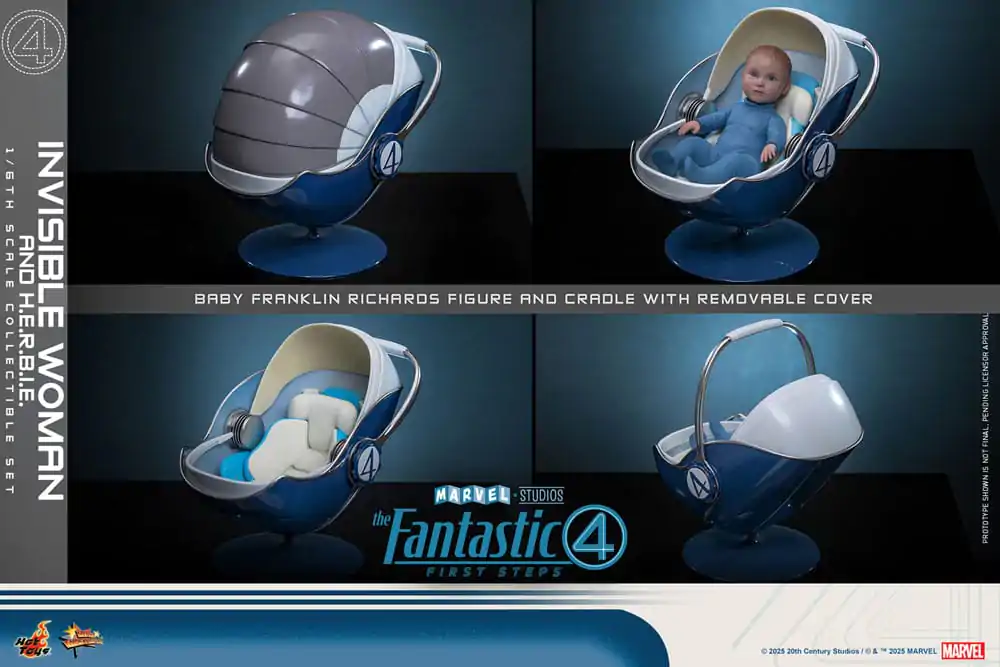 Fantastyczna Czwórka: Pierwsze Kroki Movie Masterpiece Figurka Akcji Zestaw 2 Figurek 1/6 Invisible Woman & H.E.R.B.I.E. 28 cm zdjęcie produktu