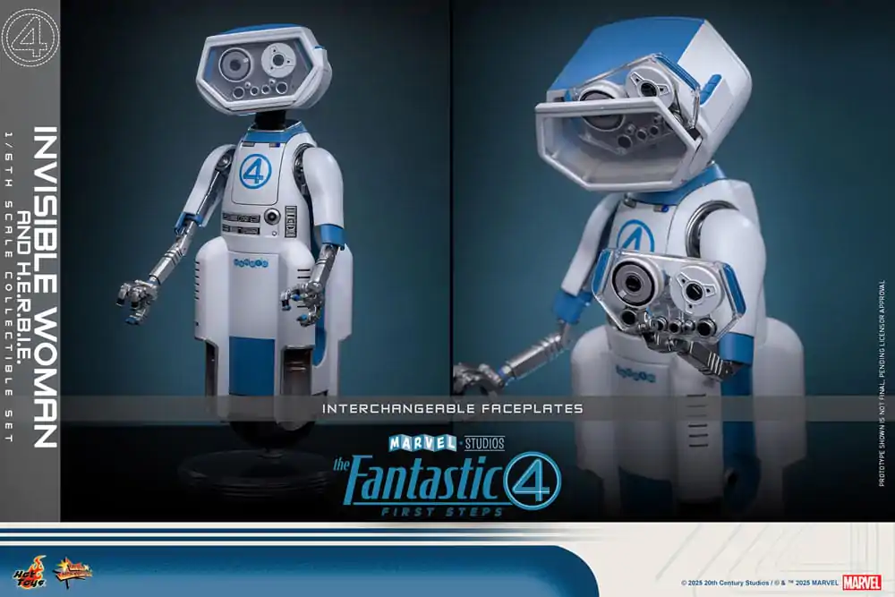 Fantastyczna Czwórka: Pierwsze Kroki Movie Masterpiece Figurka Akcji Zestaw 2 Figurek 1/6 Invisible Woman & H.E.R.B.I.E. 28 cm zdjęcie produktu