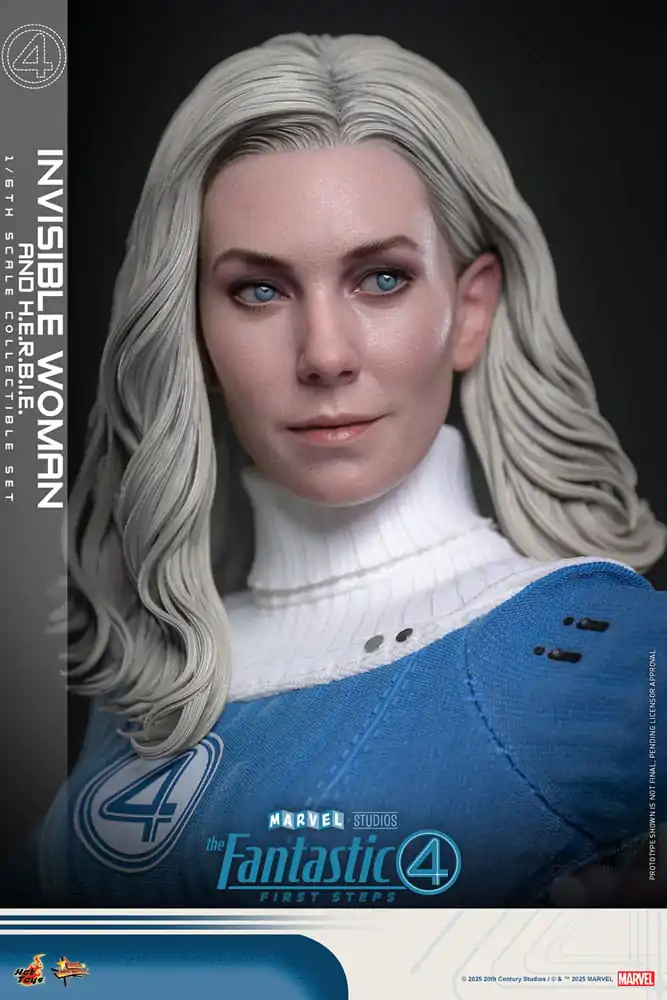 Fantastyczna Czwórka: Pierwsze Kroki Movie Masterpiece Figurka Akcji Zestaw 2 Figurek 1/6 Invisible Woman & H.E.R.B.I.E. 28 cm zdjęcie produktu