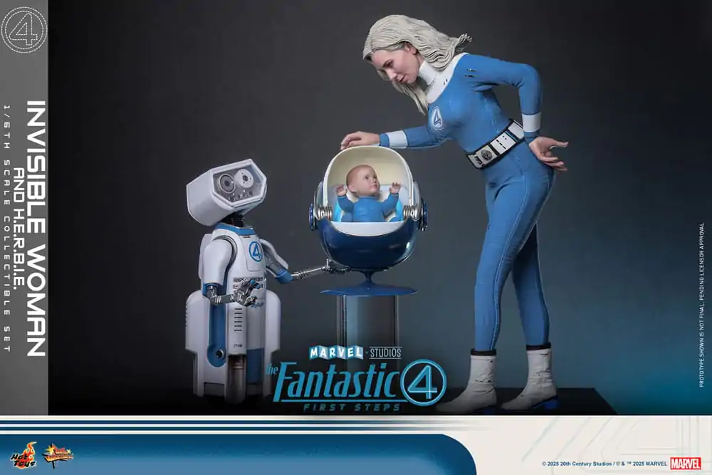 Fantastyczna Czwórka: Pierwsze Kroki Movie Masterpiece Figurka Akcji Zestaw 2 Figurek 1/6 Invisible Woman & H.E.R.B.I.E. 28 cm zdjęcie produktu
