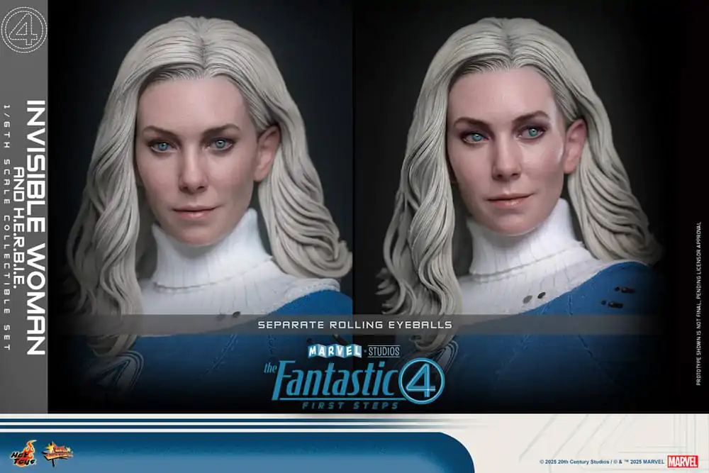 Fantastyczna Czwórka: Pierwsze Kroki Movie Masterpiece Figurka Akcji Zestaw 2 Figurek 1/6 Invisible Woman & H.E.R.B.I.E. 28 cm zdjęcie produktu