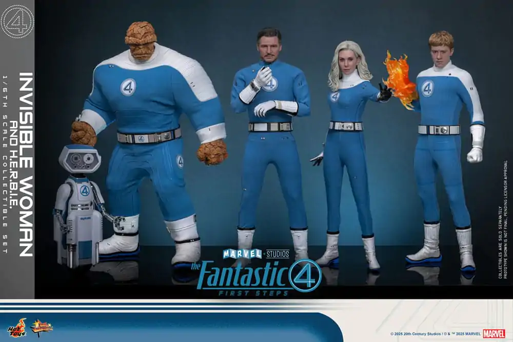 Fantastyczna Czwórka: Pierwsze Kroki Movie Masterpiece Figurka Akcji Zestaw 2 Figurek 1/6 Invisible Woman & H.E.R.B.I.E. 28 cm zdjęcie produktu