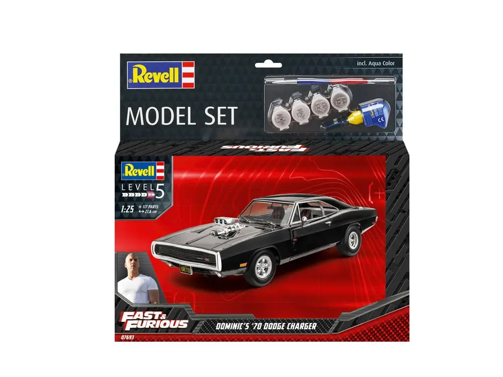 Model Kit The Fast & Furious z podstawowymi akcesoriami 1970 Dodge Charger Dominica zdjęcie produktu