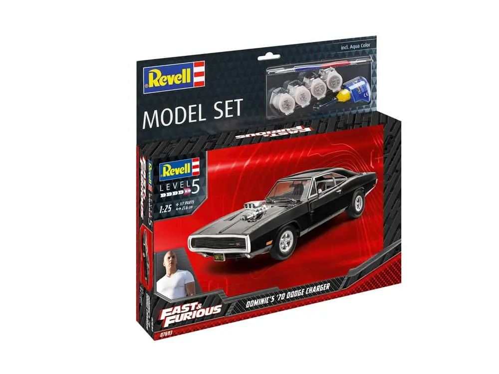 Model Kit The Fast & Furious z podstawowymi akcesoriami 1970 Dodge Charger Dominica zdjęcie produktu