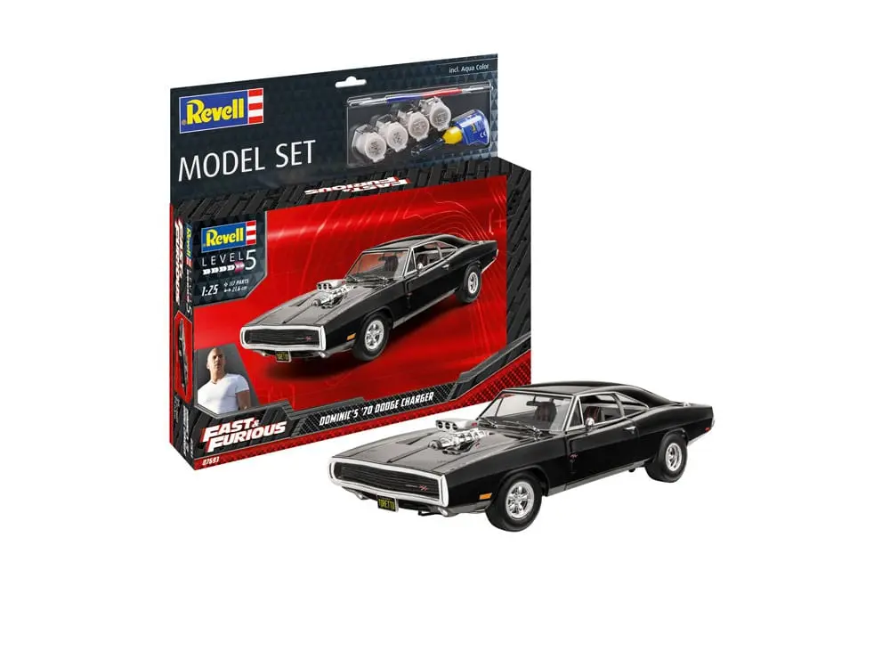 Model Kit The Fast & Furious z podstawowymi akcesoriami 1970 Dodge Charger Dominica zdjęcie produktu