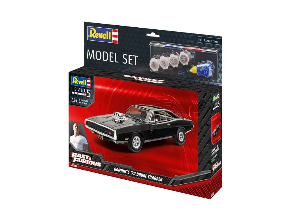 Model Kit The Fast & Furious z podstawowymi akcesoriami 1970 Dodge Charger Dominica zdjęcie produktu