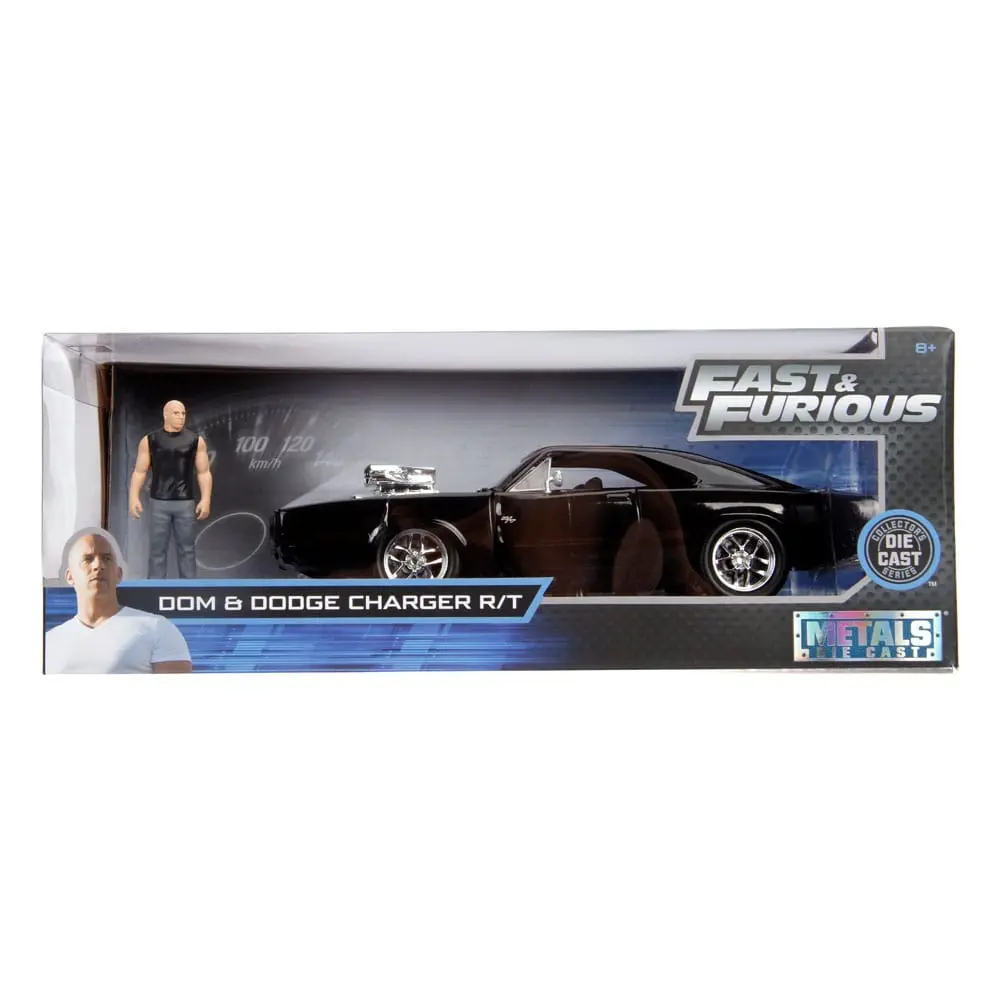The Fast and Furious Diecast Model Hollywood Rides 1/24 1970 Dodge Charger z figurką Dom Toretto zdjęcie produktu