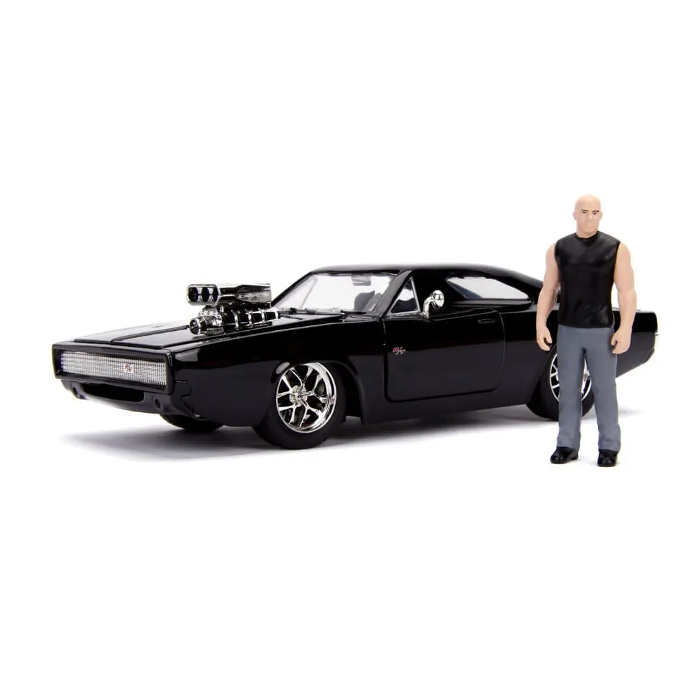 The Fast and Furious Diecast Model Hollywood Rides 1/24 1970 Dodge Charger z figurką Dom Toretto zdjęcie produktu