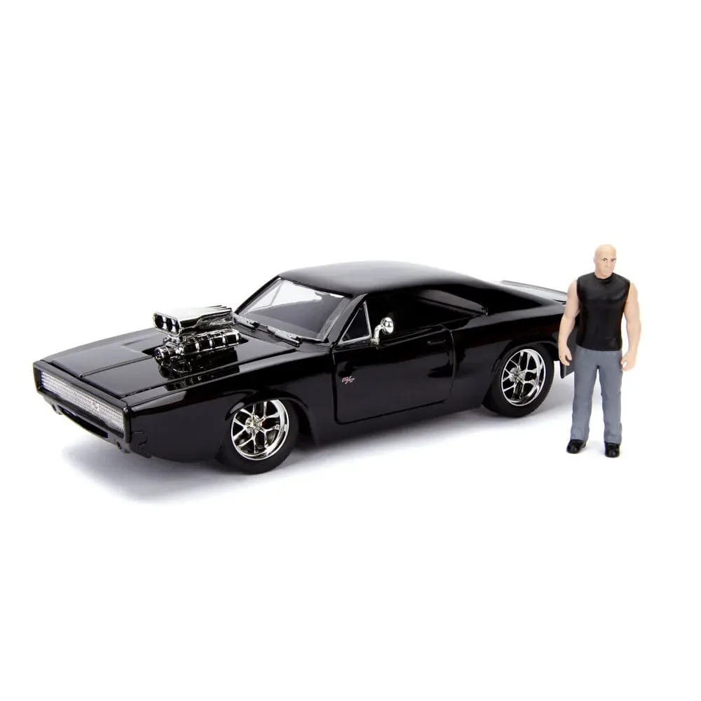 The Fast and Furious Diecast Model Hollywood Rides 1/24 1970 Dodge Charger z figurką Dom Toretto zdjęcie produktu