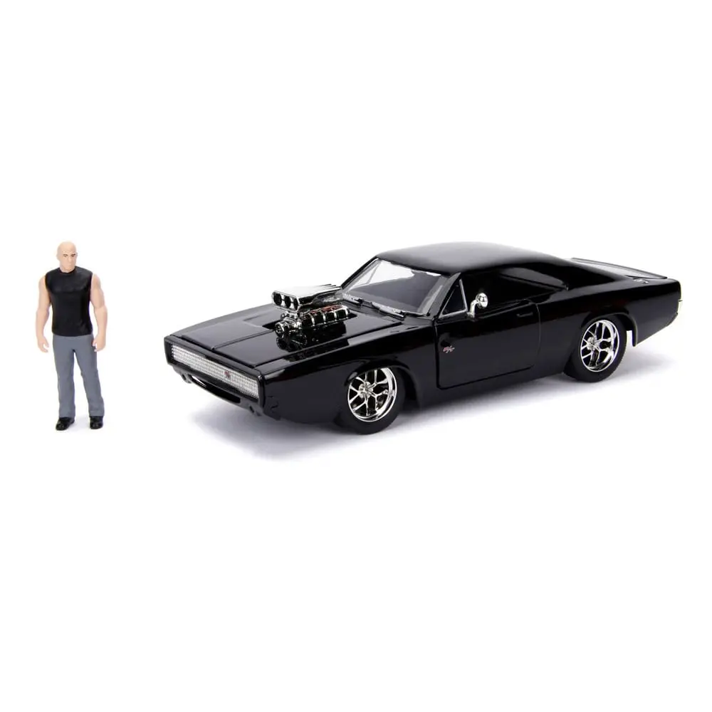 The Fast and Furious Diecast Model Hollywood Rides 1/24 1970 Dodge Charger z figurką Dom Toretto zdjęcie produktu