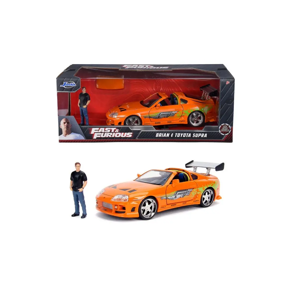The Fast and Furious Diecast Model Hollywood Rides 1/24 1995 Toyota Supra z figurką Brian O'Connor zdjęcie produktu