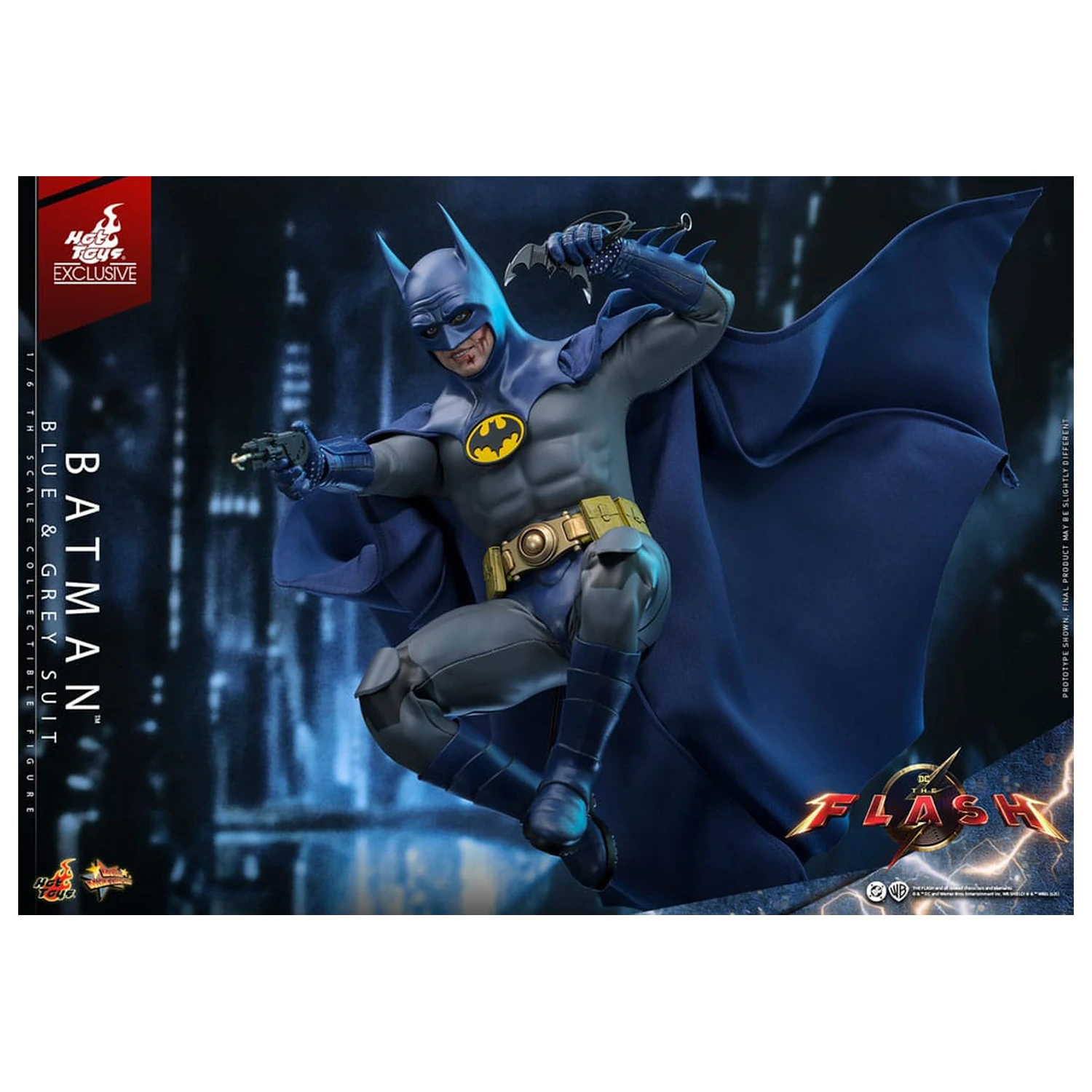 The Flash Movie Masterpiece Figurka akcji 1/6 Batman (Blue & Grey Suit) Edycja Limitowana 30 cm zdjęcie produktu