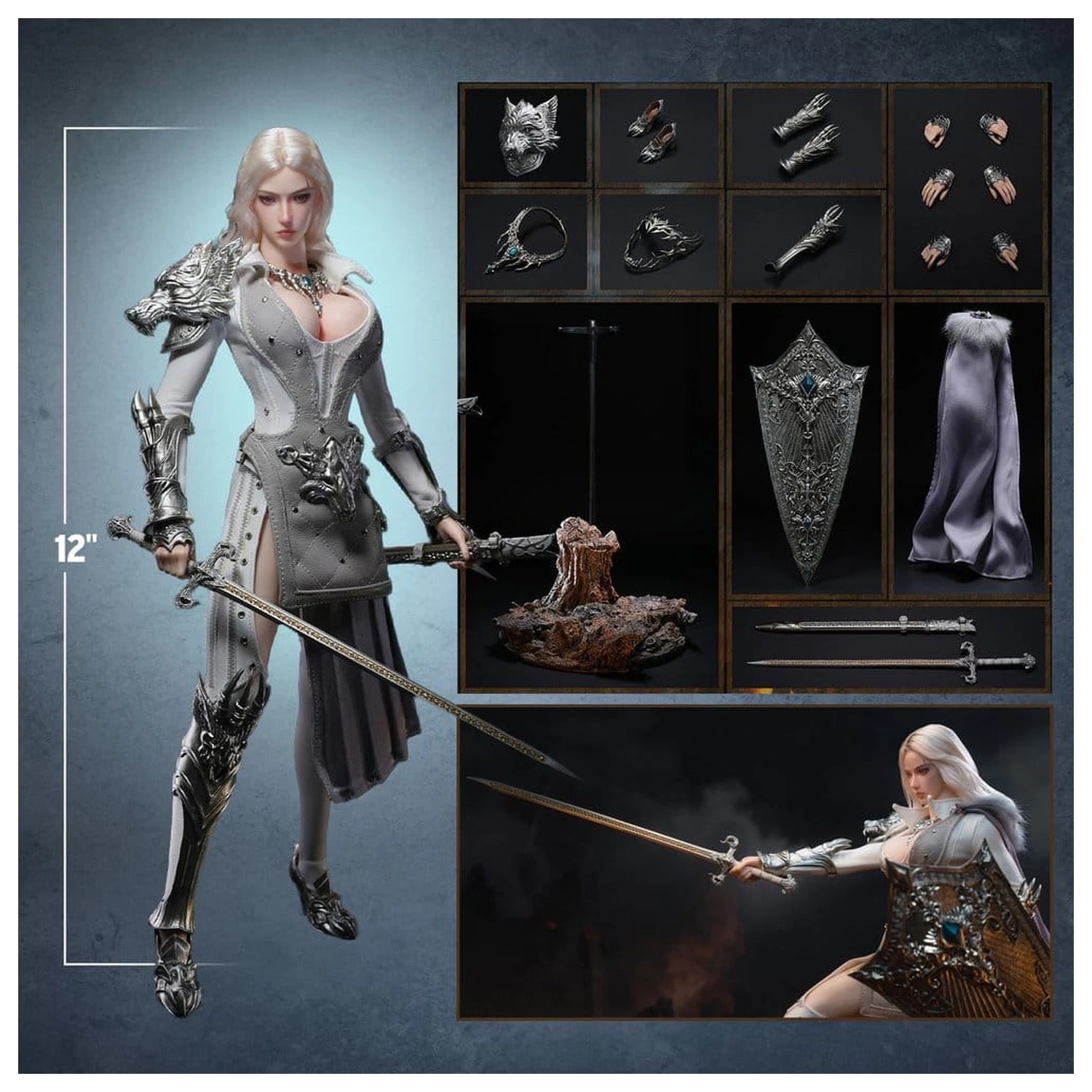 The Girl Under Wolf's Ward Action Figure 1/6 Alina (Silver) 30 cm zdjęcie produktu