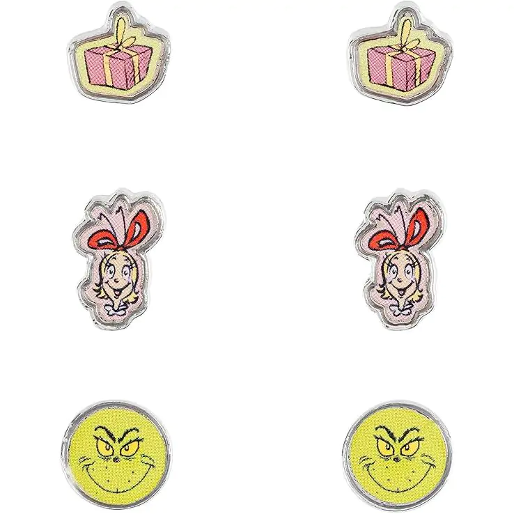 The Grinch Christmas Set 3 Pary kolczyków zdjęcie produktu