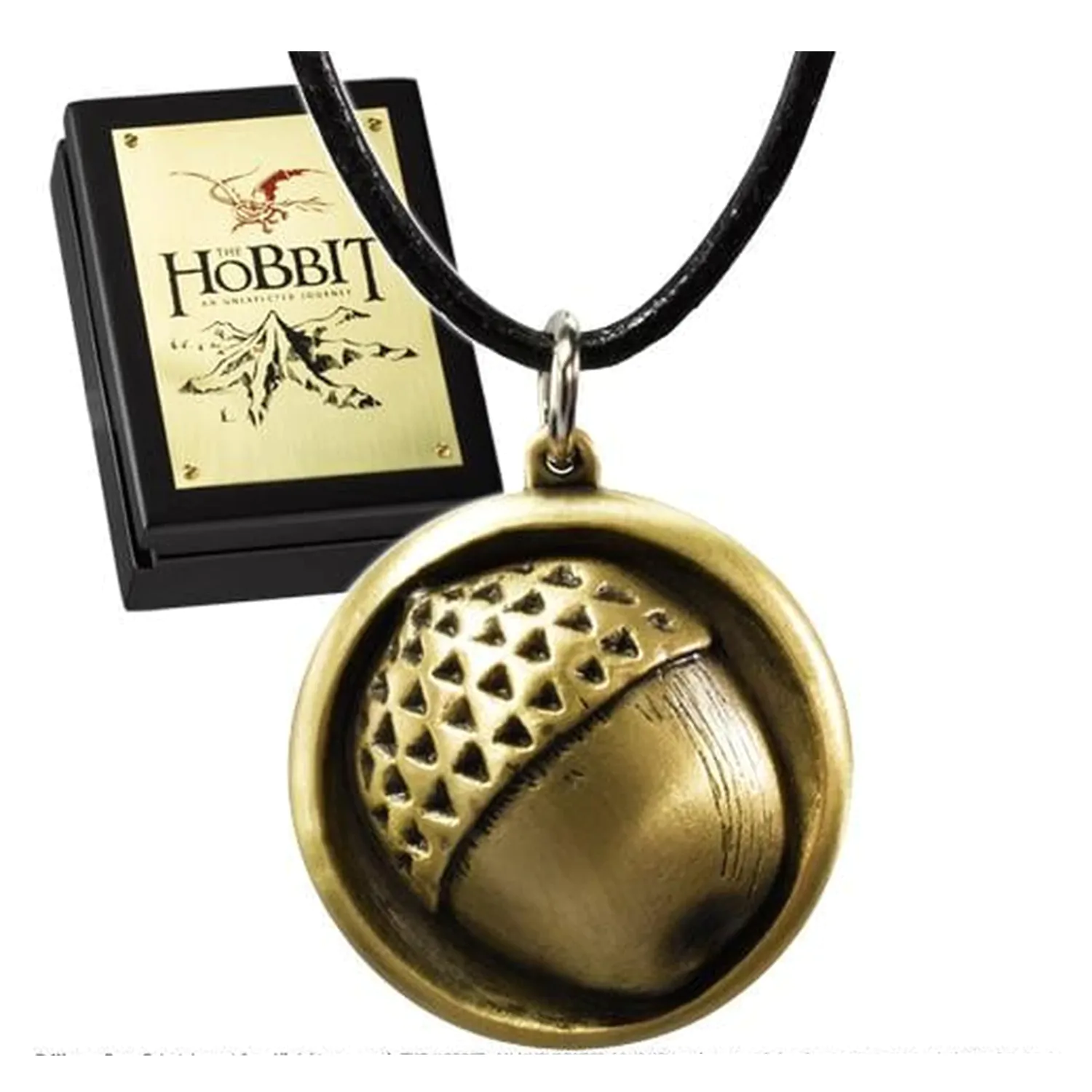 Skórzany łańcuszek z wisiorkiem guzikiem Bilbo The Hobbit zdjęcie produktu
