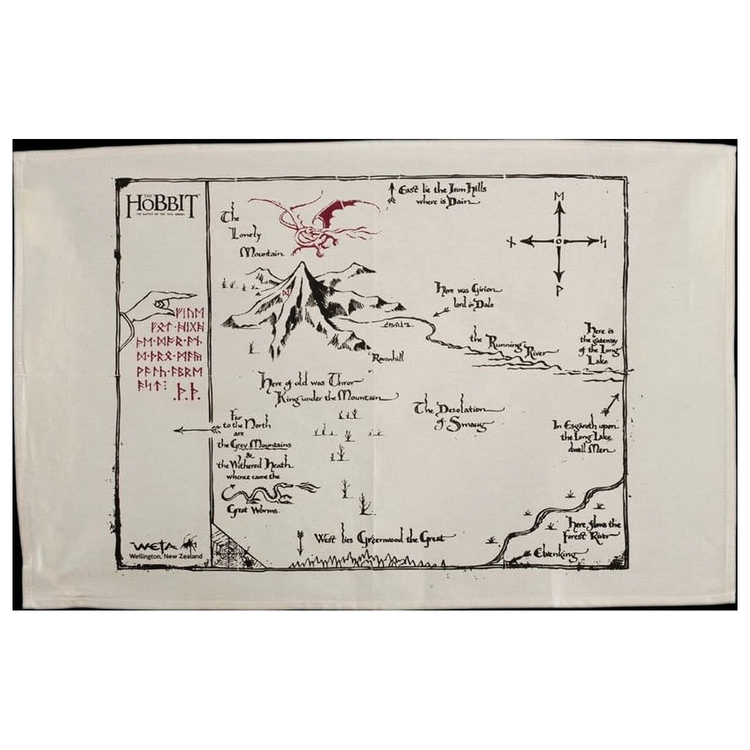 The Hobbit Ściereczka kuchenna Mapa Thorina 72 cm zdjęcie produktu