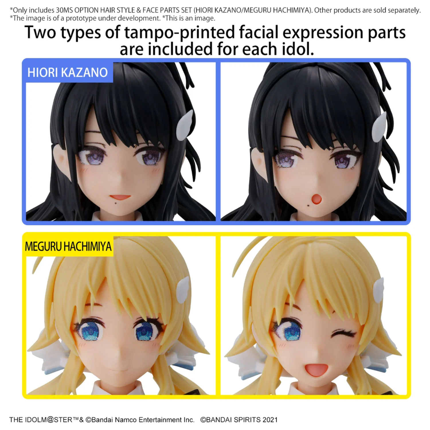 The Idolmaster 30MS Option Hair Style & Face Parts Zestaw modelarski zdjęcie produktu
