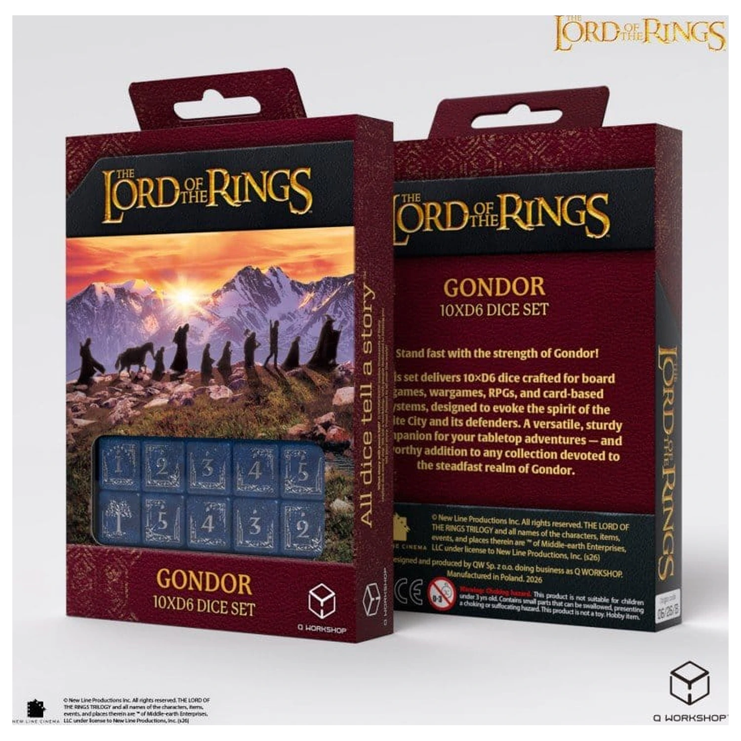The Lord of the Rings: Zestaw 10 kości D6 Gondor zdjęcie produktu