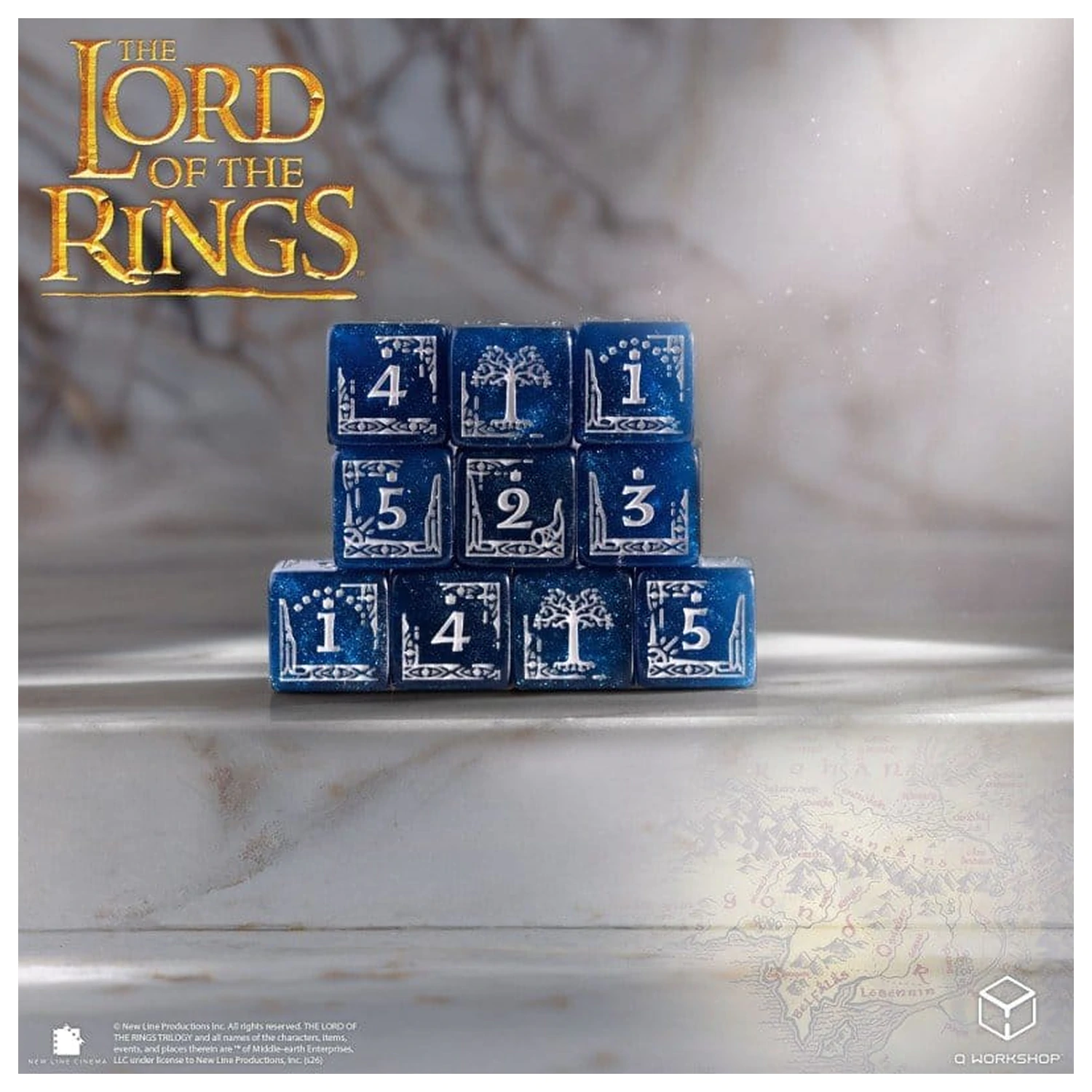 The Lord of the Rings: Zestaw 10 kości D6 Gondor zdjęcie produktu