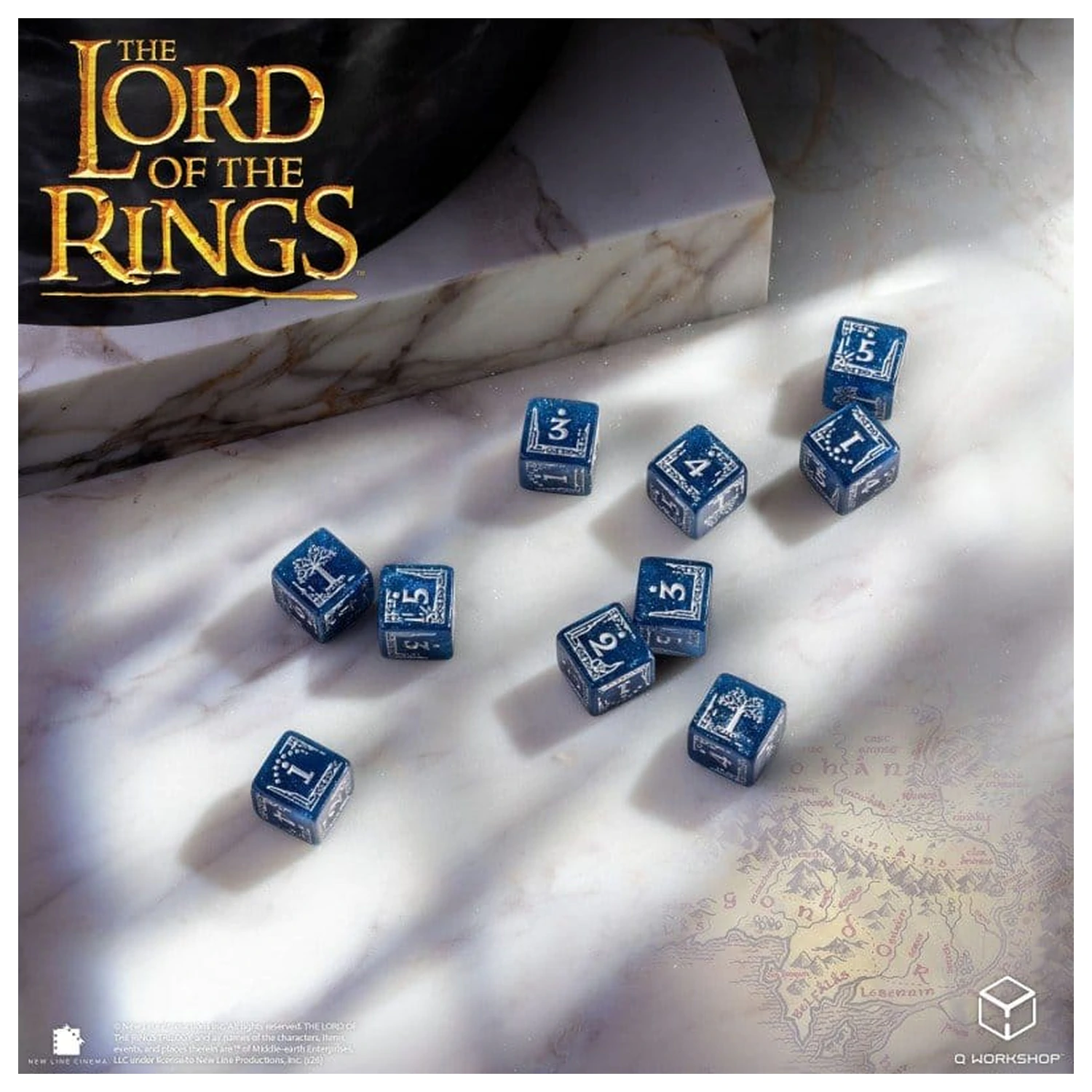 The Lord of the Rings: Zestaw 10 kości D6 Gondor zdjęcie produktu