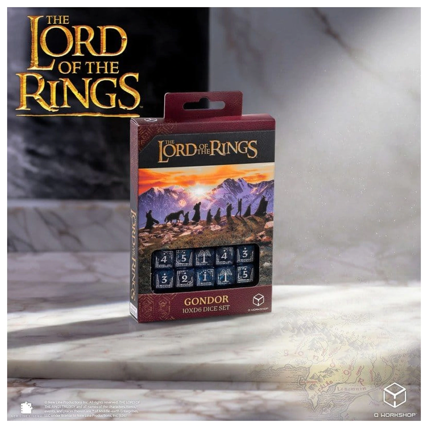 The Lord of the Rings: Zestaw 10 kości D6 Gondor zdjęcie produktu