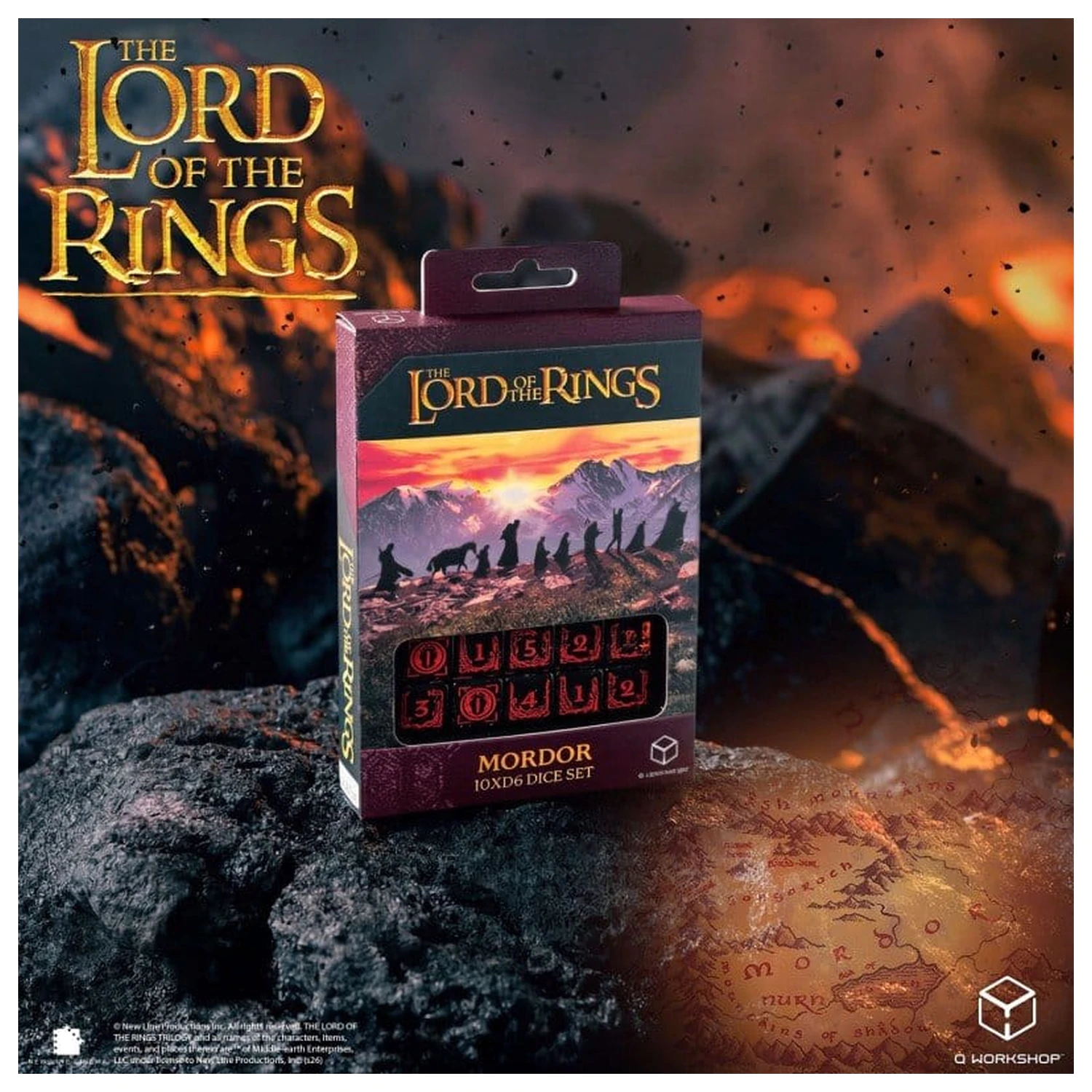The Lord of the Rings: Zestaw 10 kości D6 Mordor zdjęcie produktu