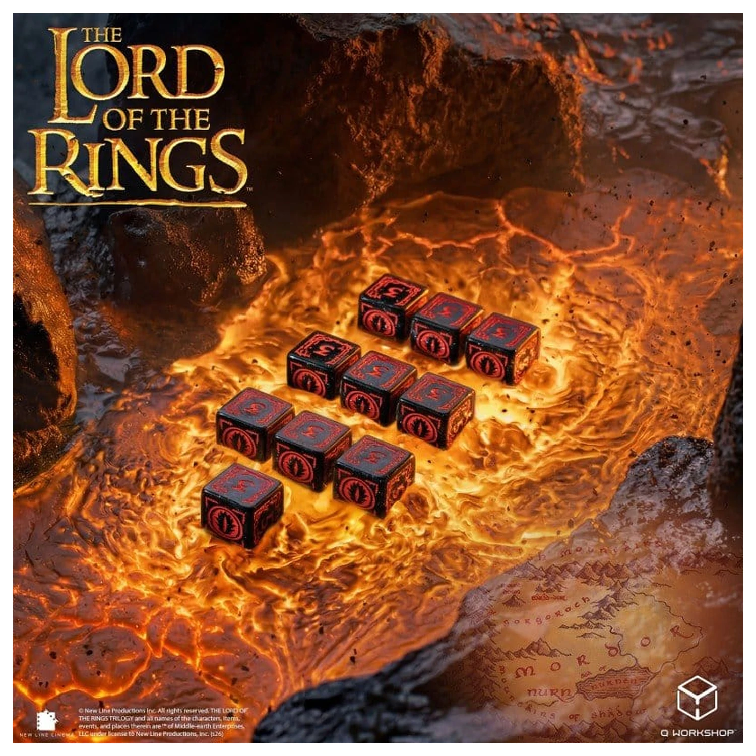 The Lord of the Rings: Zestaw 10 kości D6 Mordor zdjęcie produktu