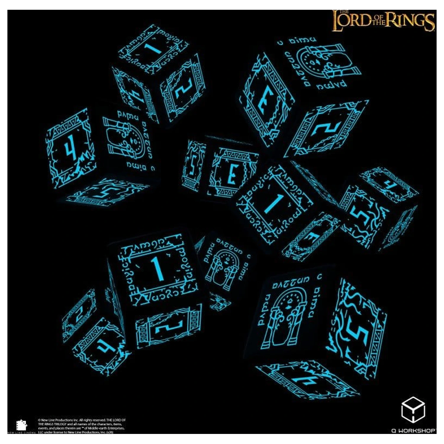 The Lord of the Rings: Zestaw 10 kości D6 Moria (świecące w ciemności) zdjęcie produktu