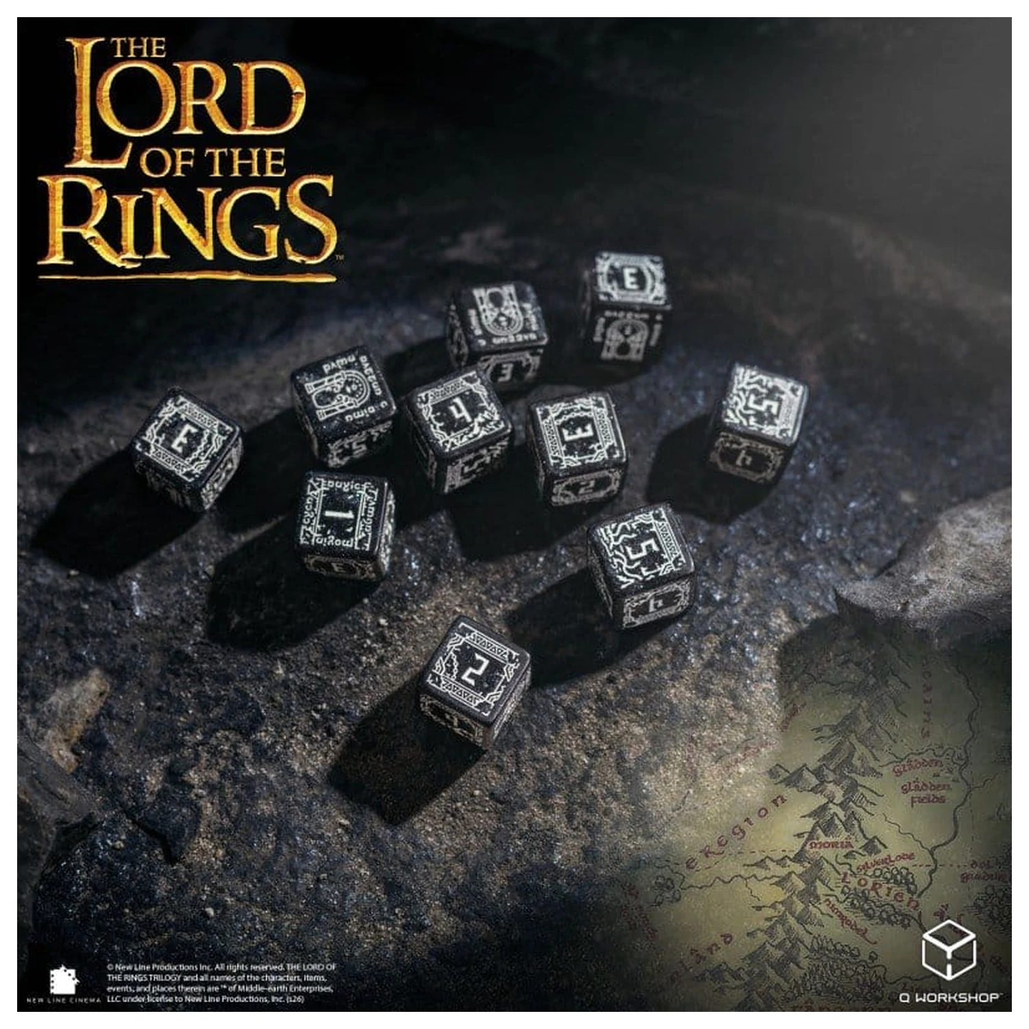 The Lord of the Rings: Zestaw 10 kości D6 Moria (świecące w ciemności) zdjęcie produktu