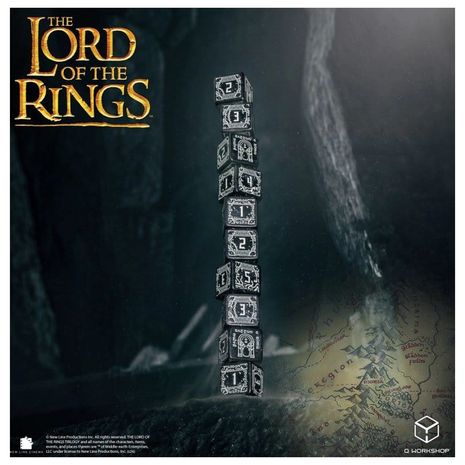 The Lord of the Rings: Zestaw 10 kości D6 Moria (świecące w ciemności) zdjęcie produktu